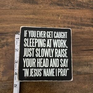 Primitives by Kathy Black and White Office Sign